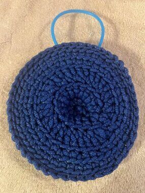 Body Exfoliator - Royal Blue - Washable - Made w/Scrubology Yarn (Designed for d